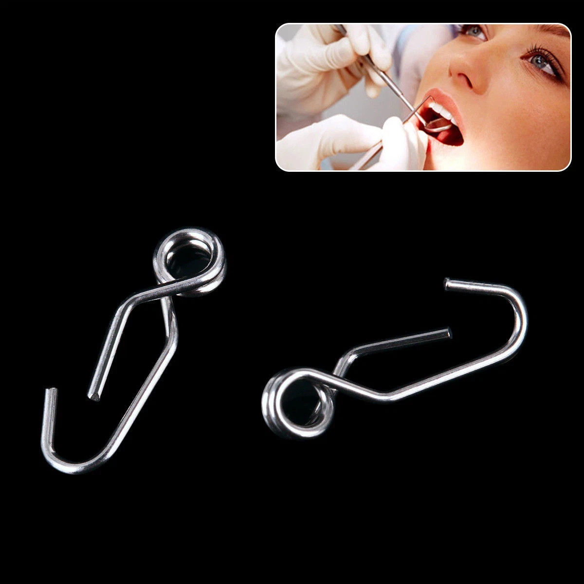 10 Pcs Dental Lab Orthodontic Separating Spring Self-Locking Separate Band 0.5mm