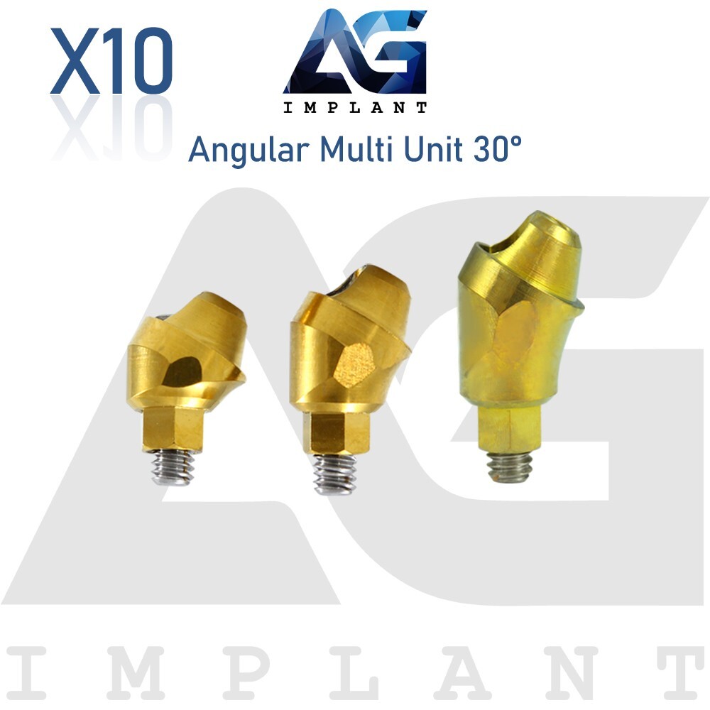 10 Angular Multi Unit 1.6 Prosthetic System 30° Internal Hex With Screw