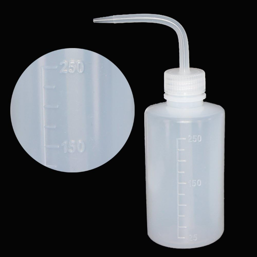 250Ml+500Ml Plastic Safety Wash Bottle, Plastic Squeeze Bottle Narrow Mouth, 8 P