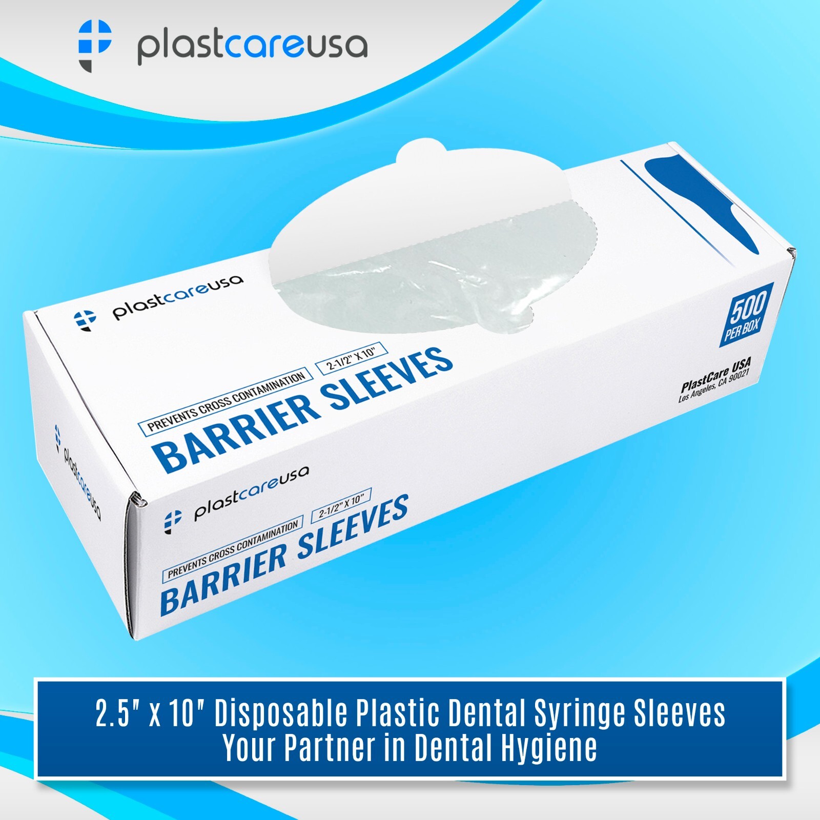 2,000 2.5″ x 10″ Air/Water Dental Syringe Sleeves Covers, Handpiece Plastic 4 BX