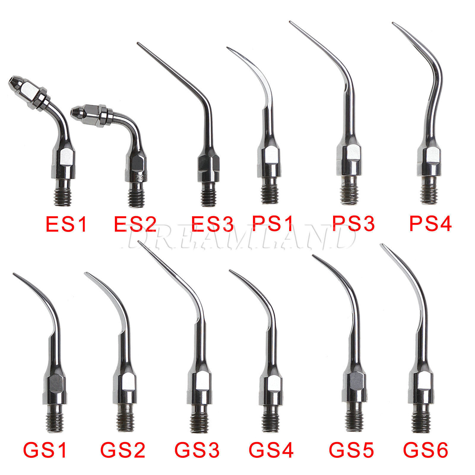 LOTS 5 Dental Ultrasonic Tips Scaler Scaling Endo Perio Fit SIRONA CE FDA