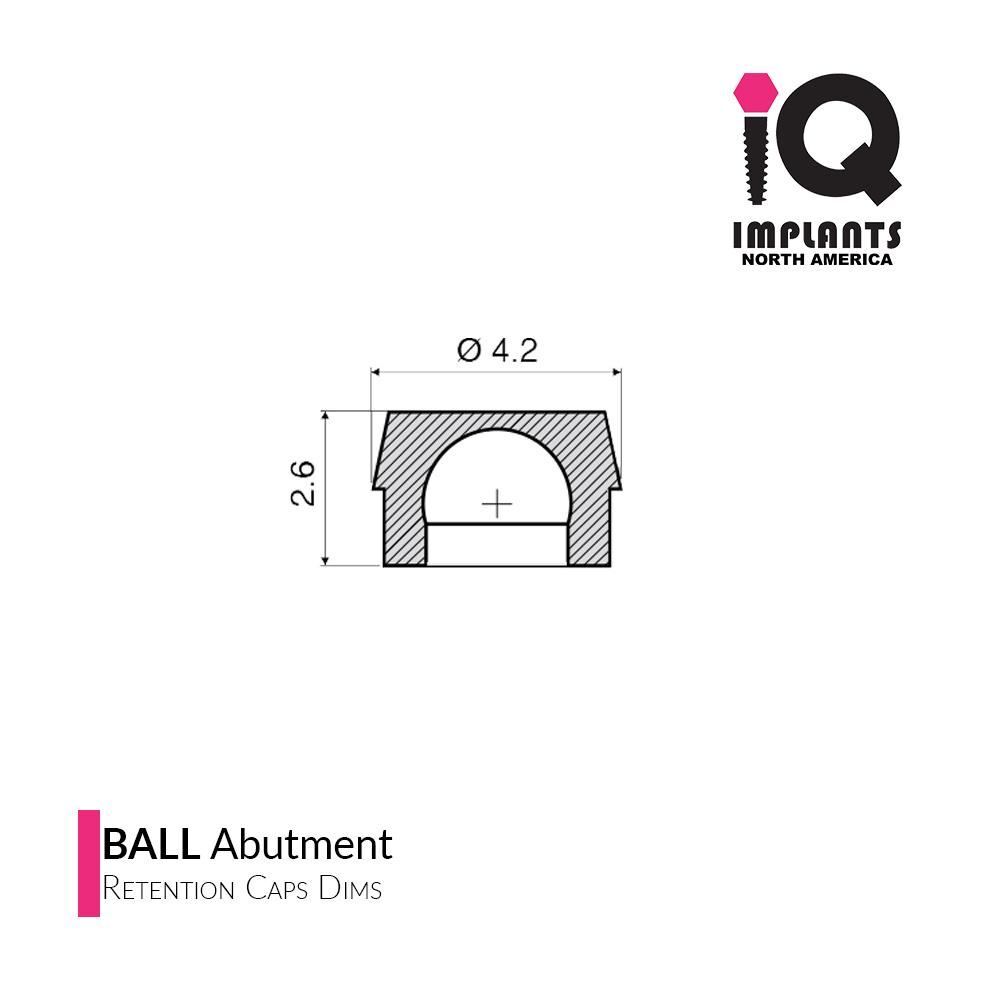 IQ USA Ball Attachment Laboratory Processing Replacement Caps, Black (4 pack)