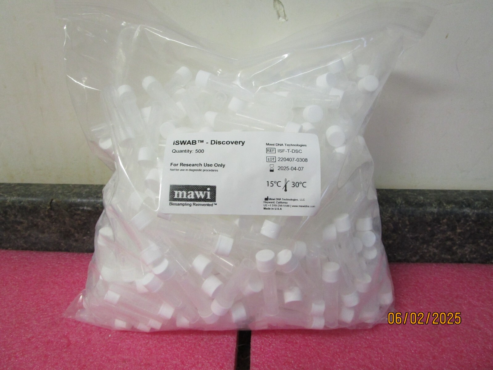 Qty (500) MAWI DNA TECHNOLOGIES ISWAB Discovery ISF-T-DSC – Expired 2025-04-07