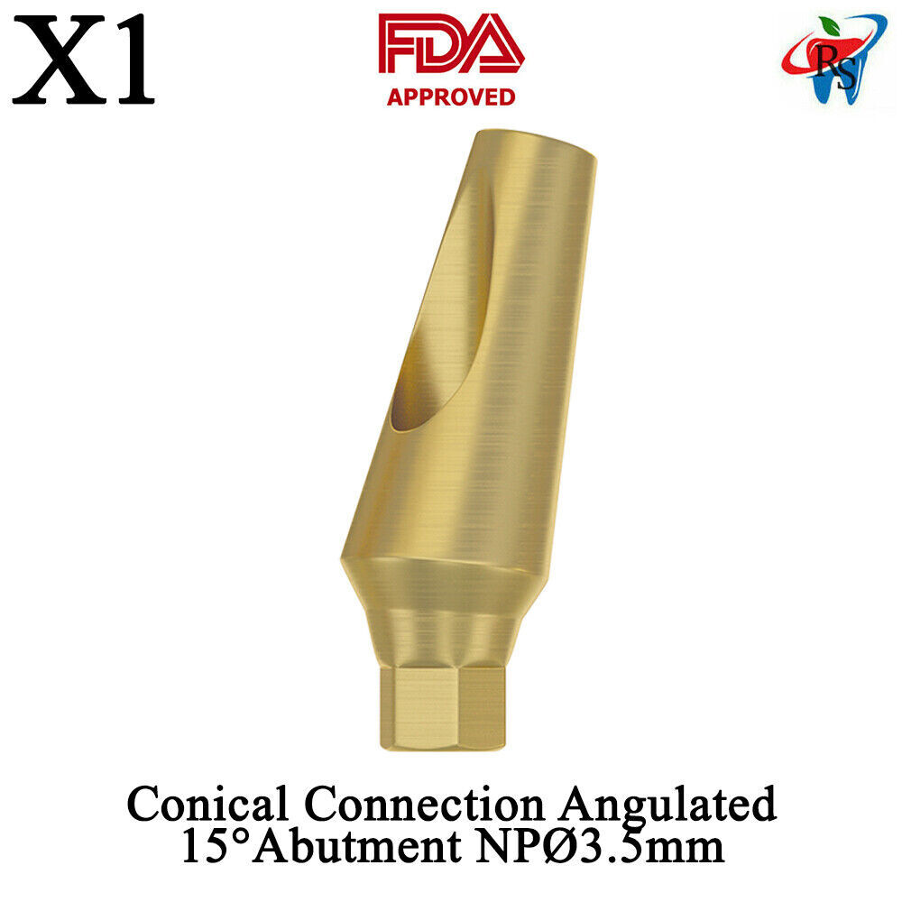 DSl Dental Adapter Head Angulated 15° Conical Connection NP Ø3.5mm Fixture