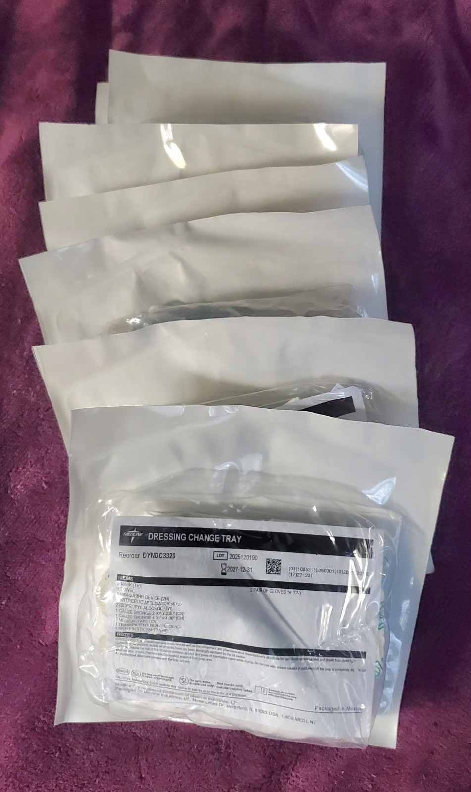 MEDLINE PORT DRESSING CHANGE KIT- QTY 7 Kits