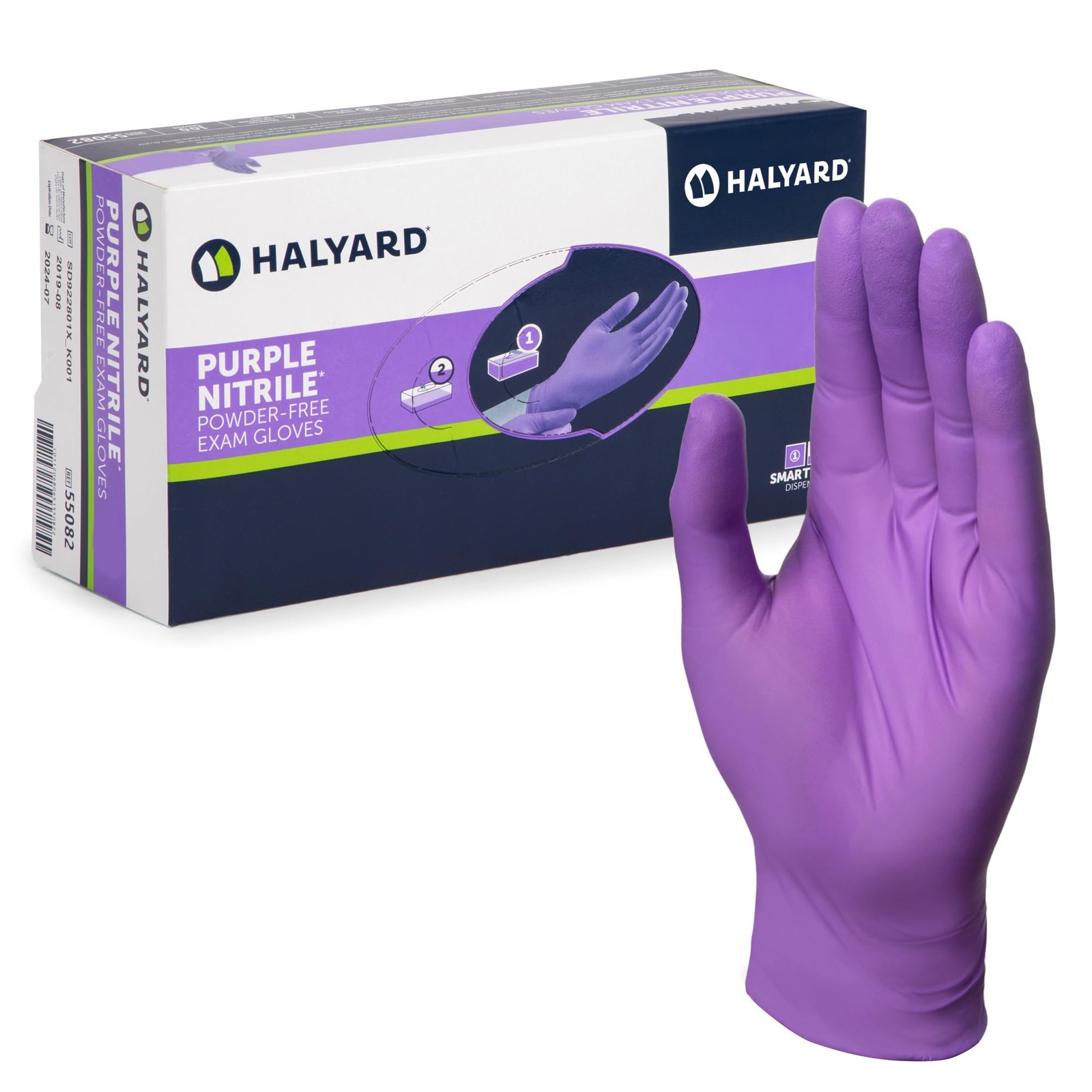 Purple Nitrile Dental Patient Exam Gloves, Non-Sterile, 5.9 mil, 9.5″, Purple…