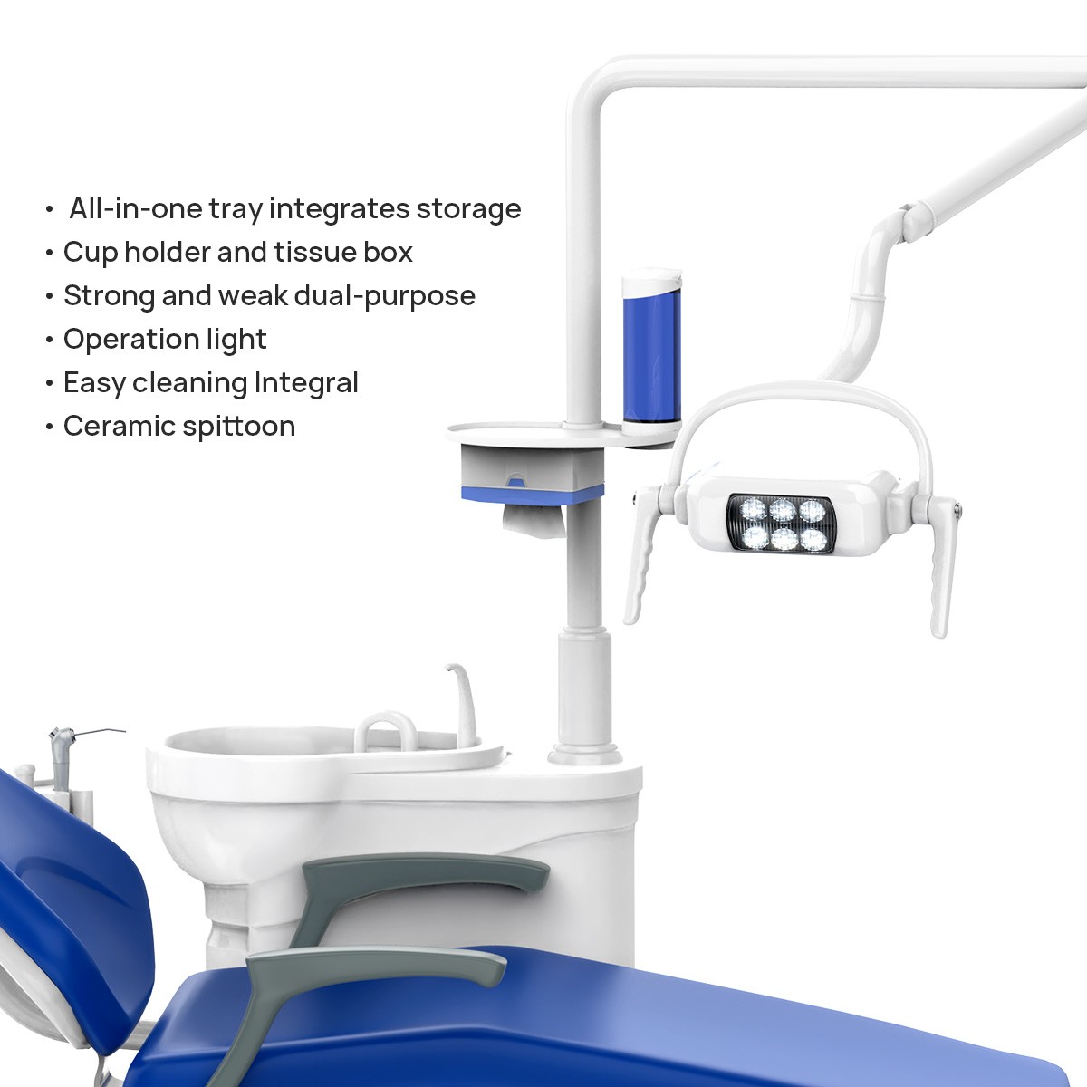 Dental Unit Chair Computer Controlled Motor Hard Leather Unidad de Silla Dental