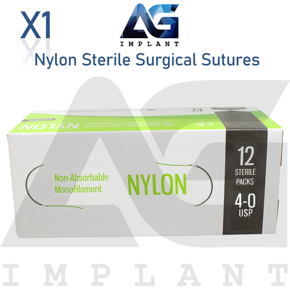 Nylon Sterile Training 75cm Sut ures Blue Monofilament 12pcs Box