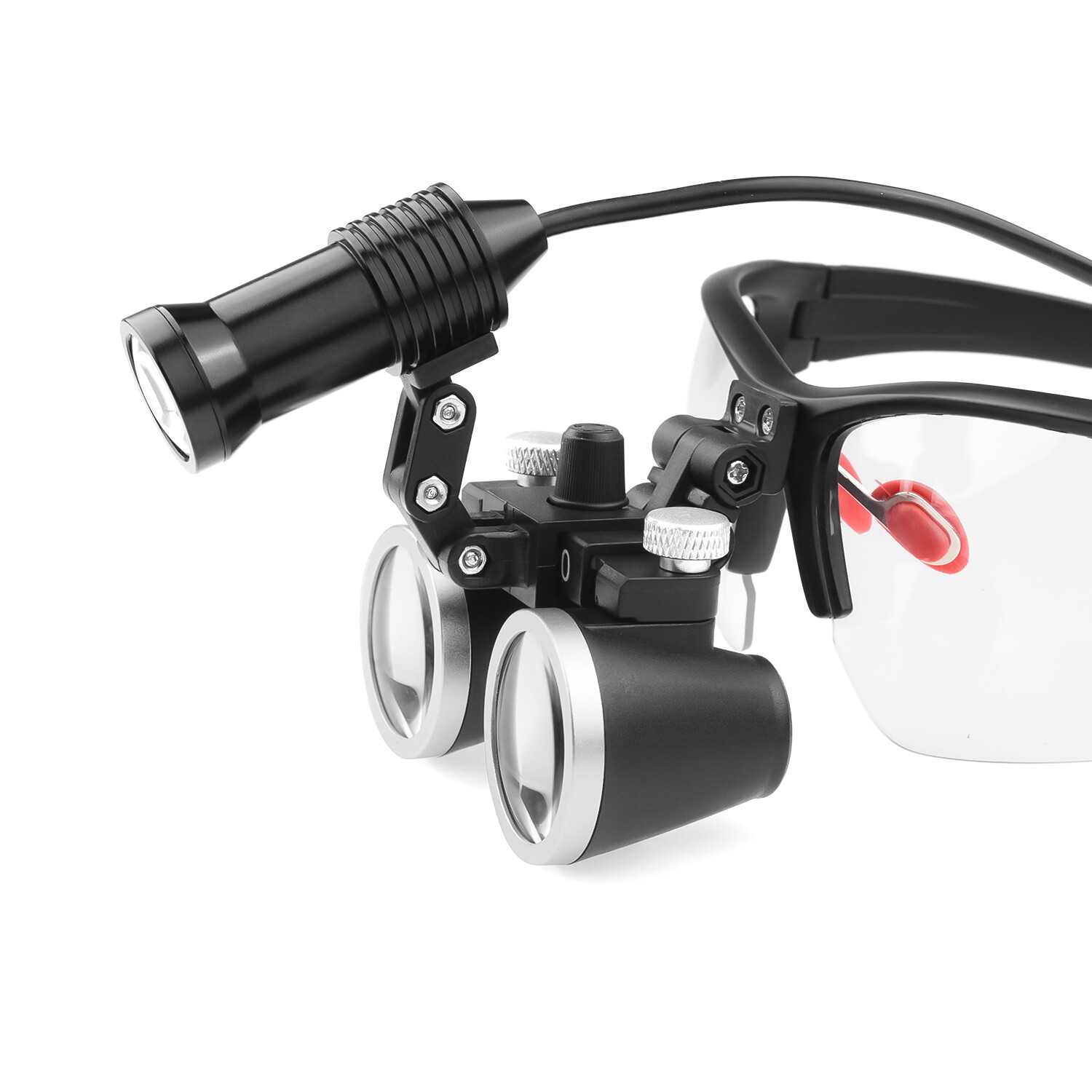 Dental 5W Headlight High Power Two Clips+Light Shield for Loupe Magnifier DY-009