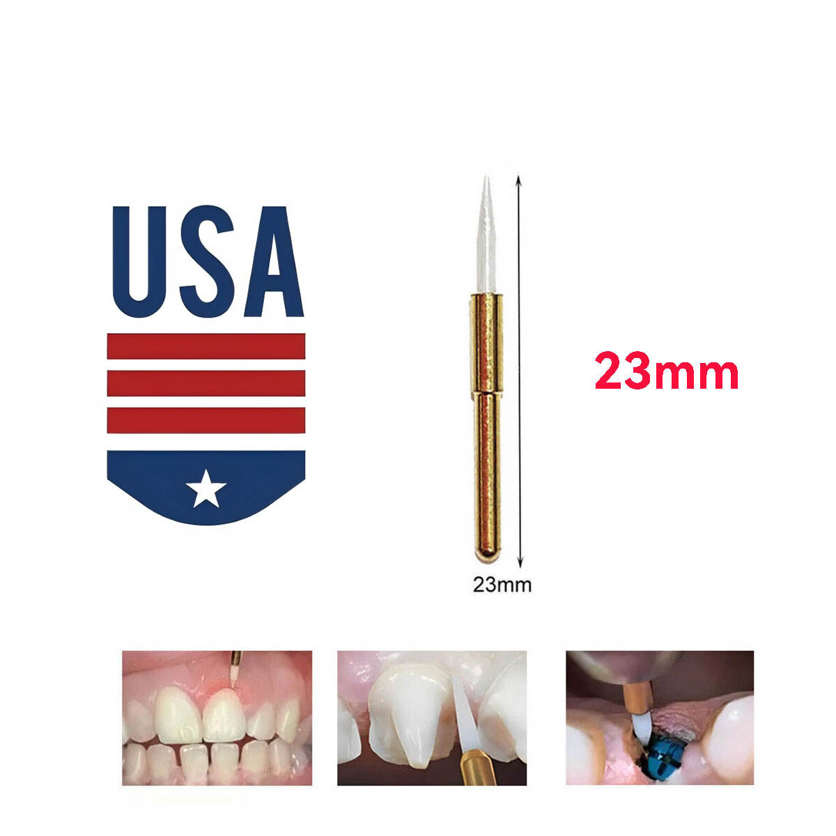Dental Soft Tissue Trimmer Ceramic Bur Gingival Gingivectomy 21/23mm