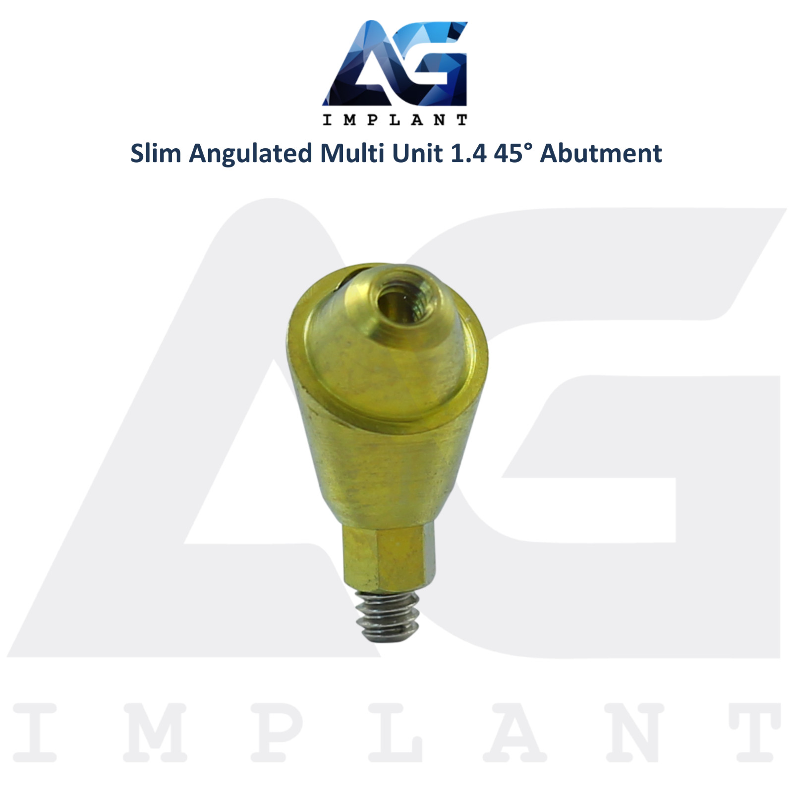 10 Angulated Multi Unit 1.4mm Prosthetic 45° Slim Platform Int Hex 2.0mm System