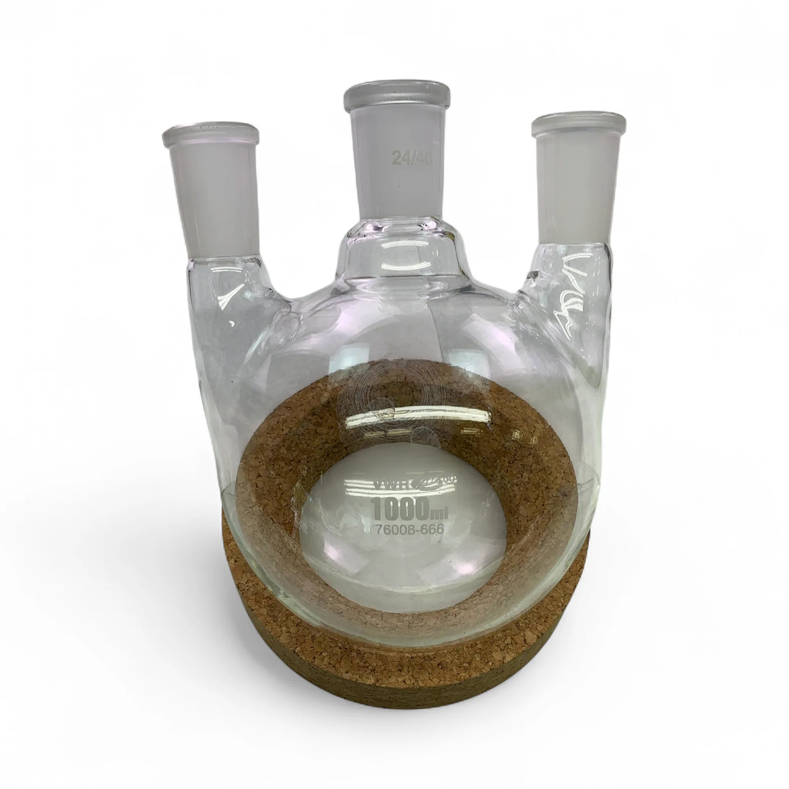 VWR 1000mL 3-Neck 24/40 Round Bottom Flask 76008-666 (Best Offer!)