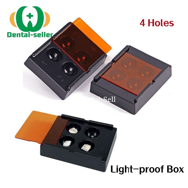 1/10Pc Dental Light-proof Composite Resin Mixing Well with Cover 4 Holes Palette