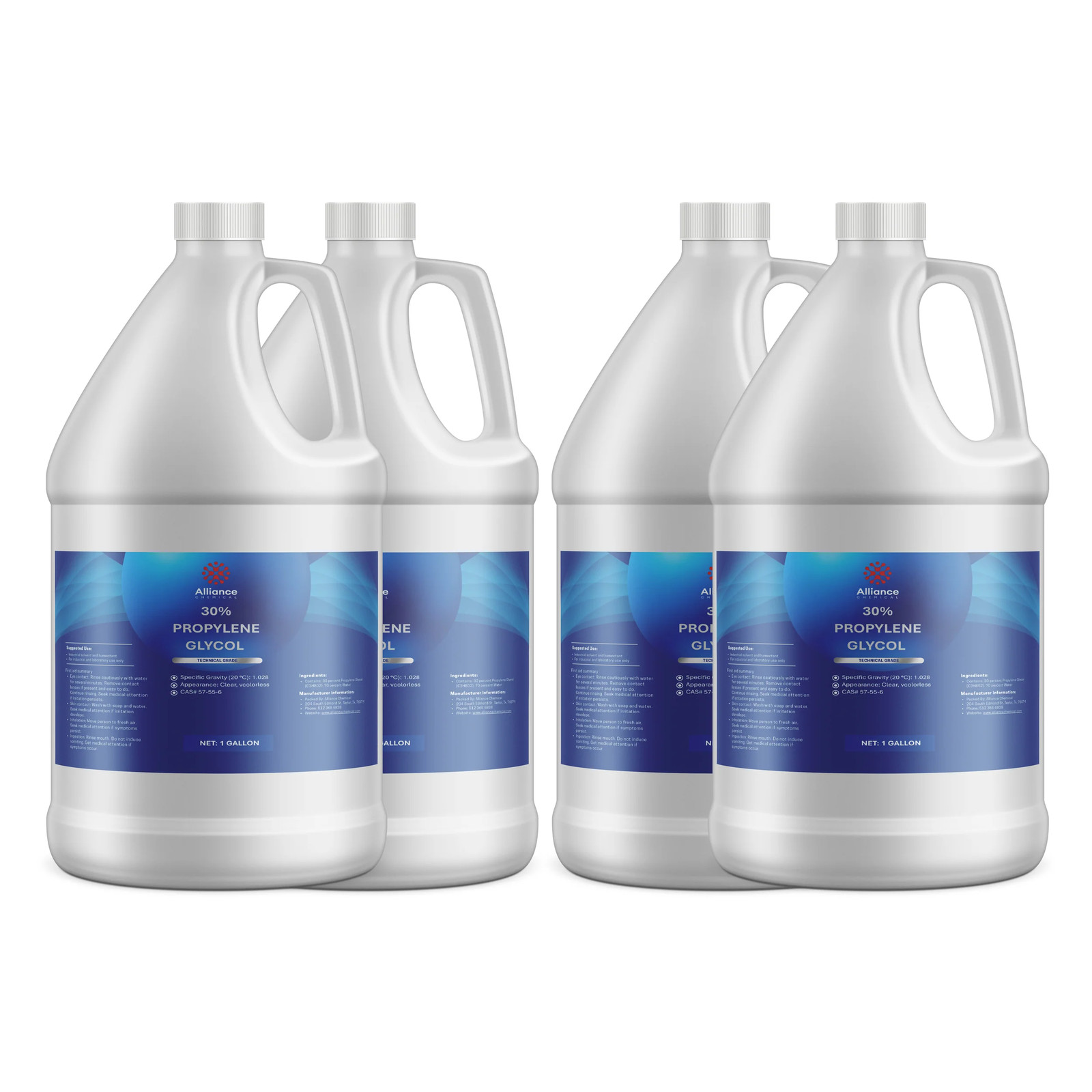 30% Propylene Glycol Technical Grade – 4 Gallon Case