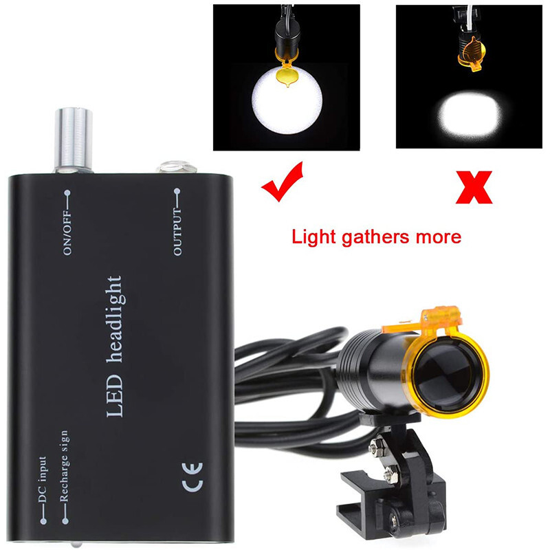 Dental Battery Medical 5W Light LED Head Light Filter Insert Binocular Loupes