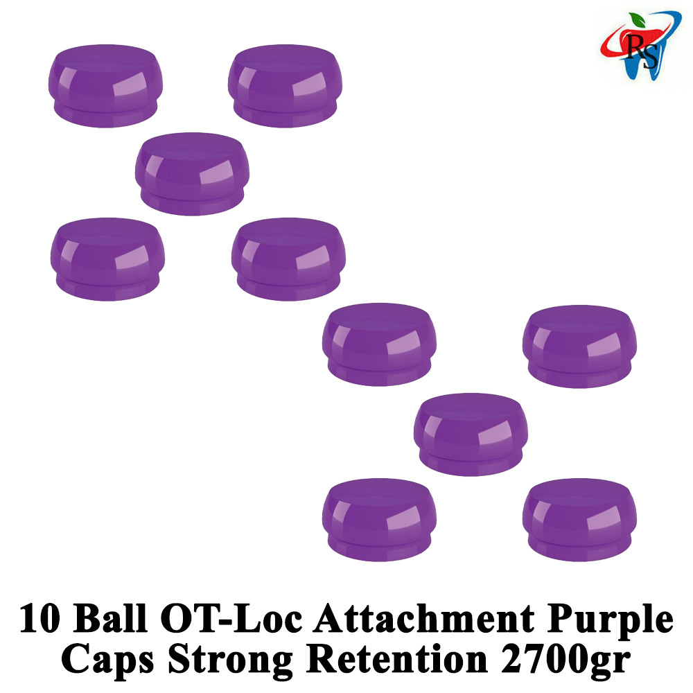 10pcs Purple Silicone OT Loc Caps Strong Retention 2700gr