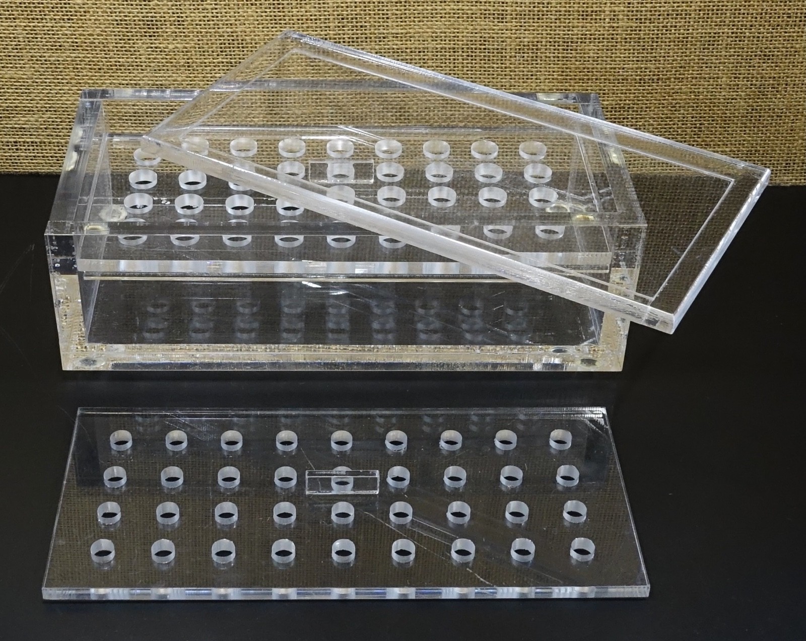 Acrylic Beta Radiation Shielding & Storage Box for 0.5, & 1.5/2mL Tubes