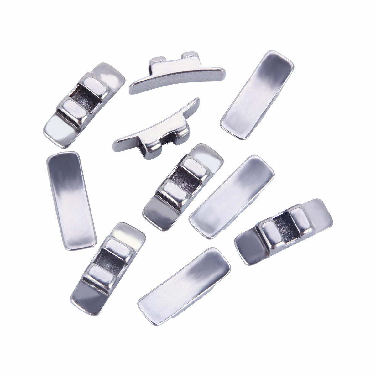 10 Pcs Orthodontic Dental Weldable Cast Lingual Sheath with Left/Right Hook No