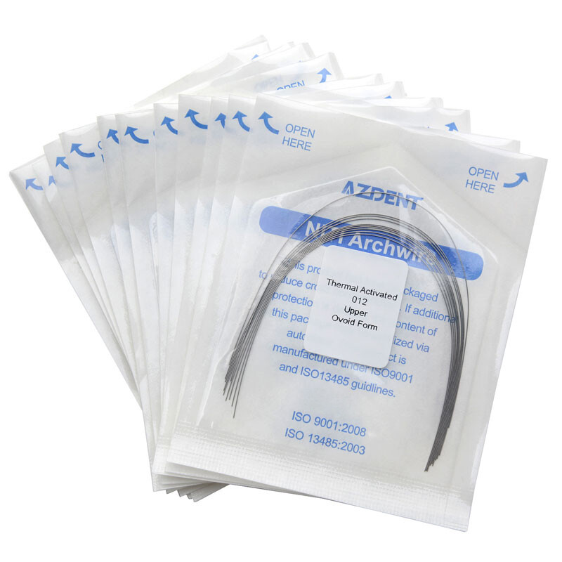 10 Packs AZDENT Dental Orthodontic Heat Thermal Activated Niti Arch Wires Round