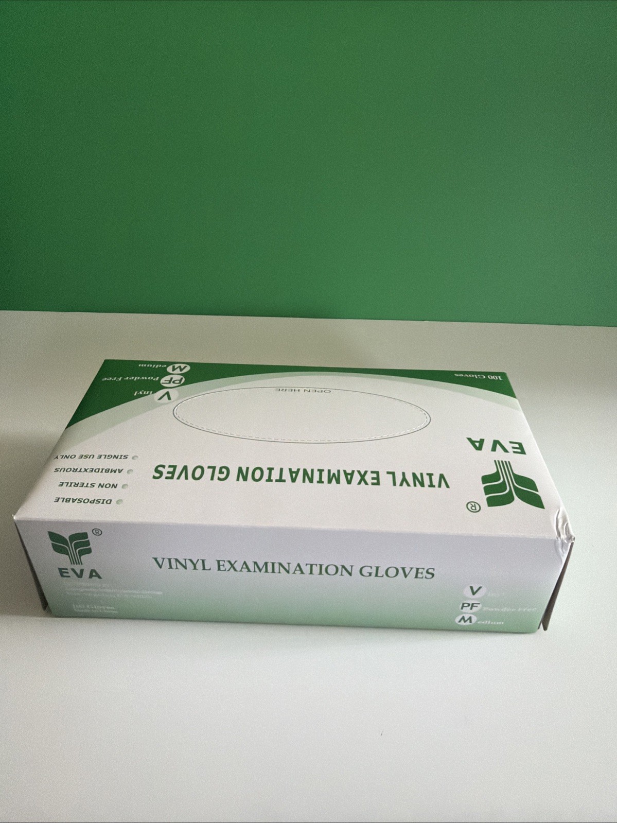 Eva Vinyl Examination Gloves, 100/box Powder Free Vinyl Midium Disposable
