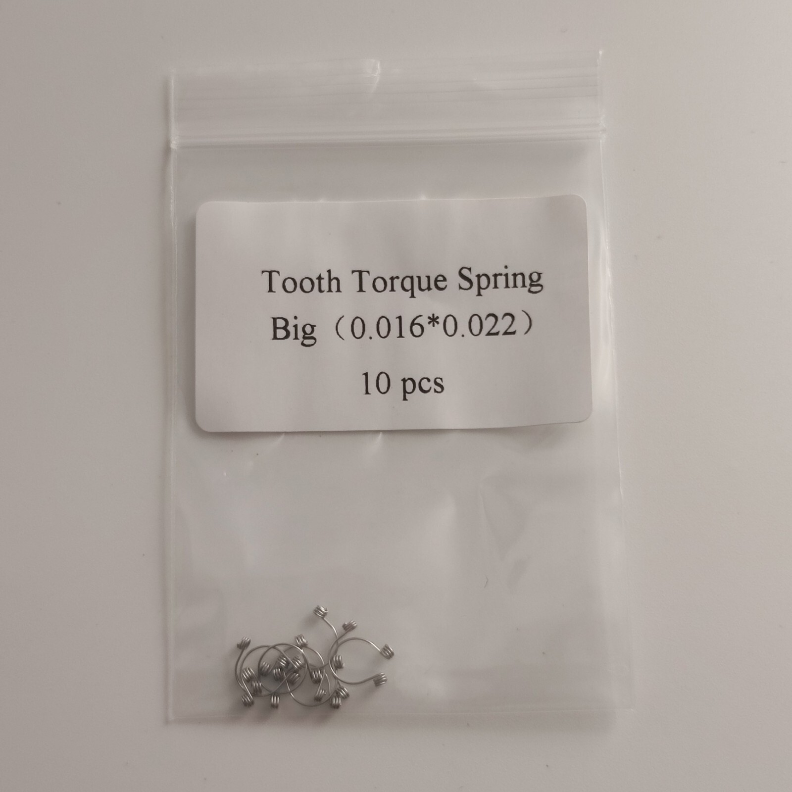 10 Pieces Dental Tooth Torque Spring For Anterior S/M/L 16*22/17*25/18*25/19*25