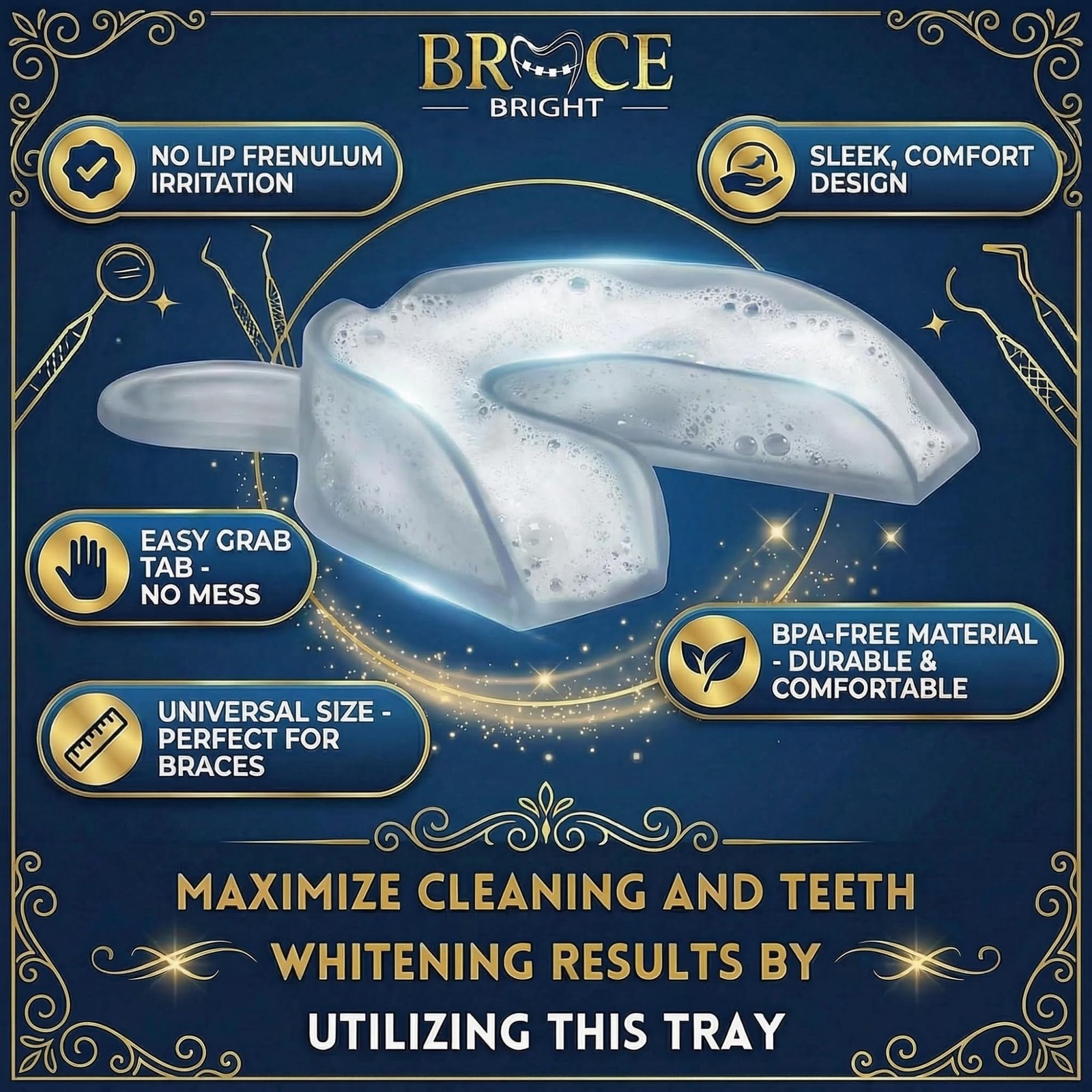 Teeth Whitening for Braces, Braces Cleaner Foam, Brace Teeth Whitening kit fo…