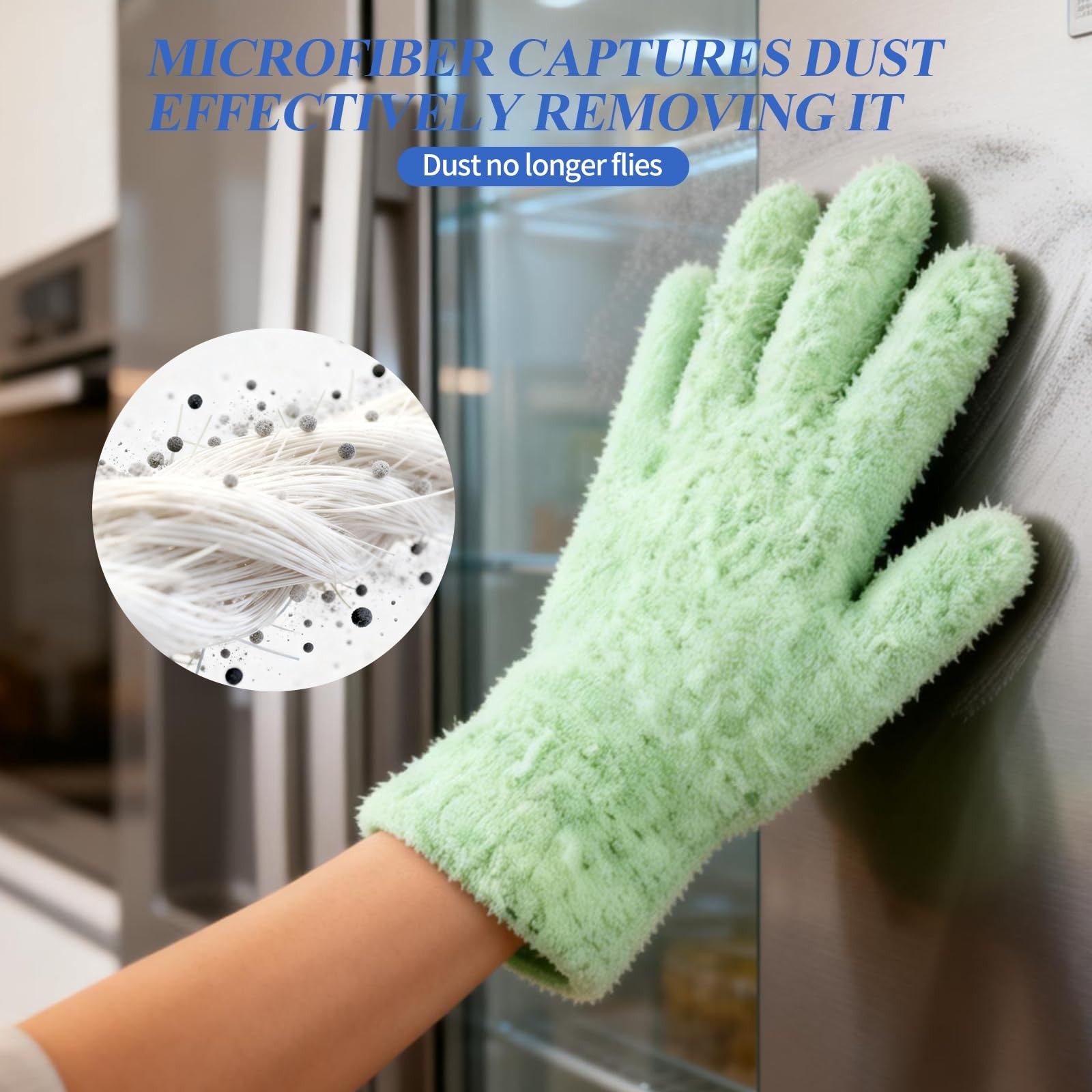 Microfiber Gloves,Microfiber Dusting Gloves for Plants and House Cleaning, Re…