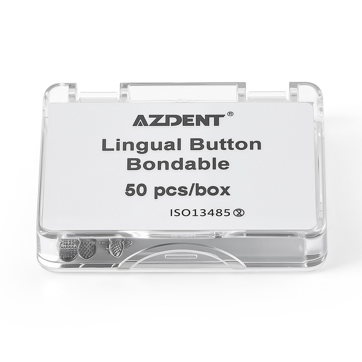 50pcs Dental Orthodontics Lingual Buttons Bondable Monoblock Round/Rectangular