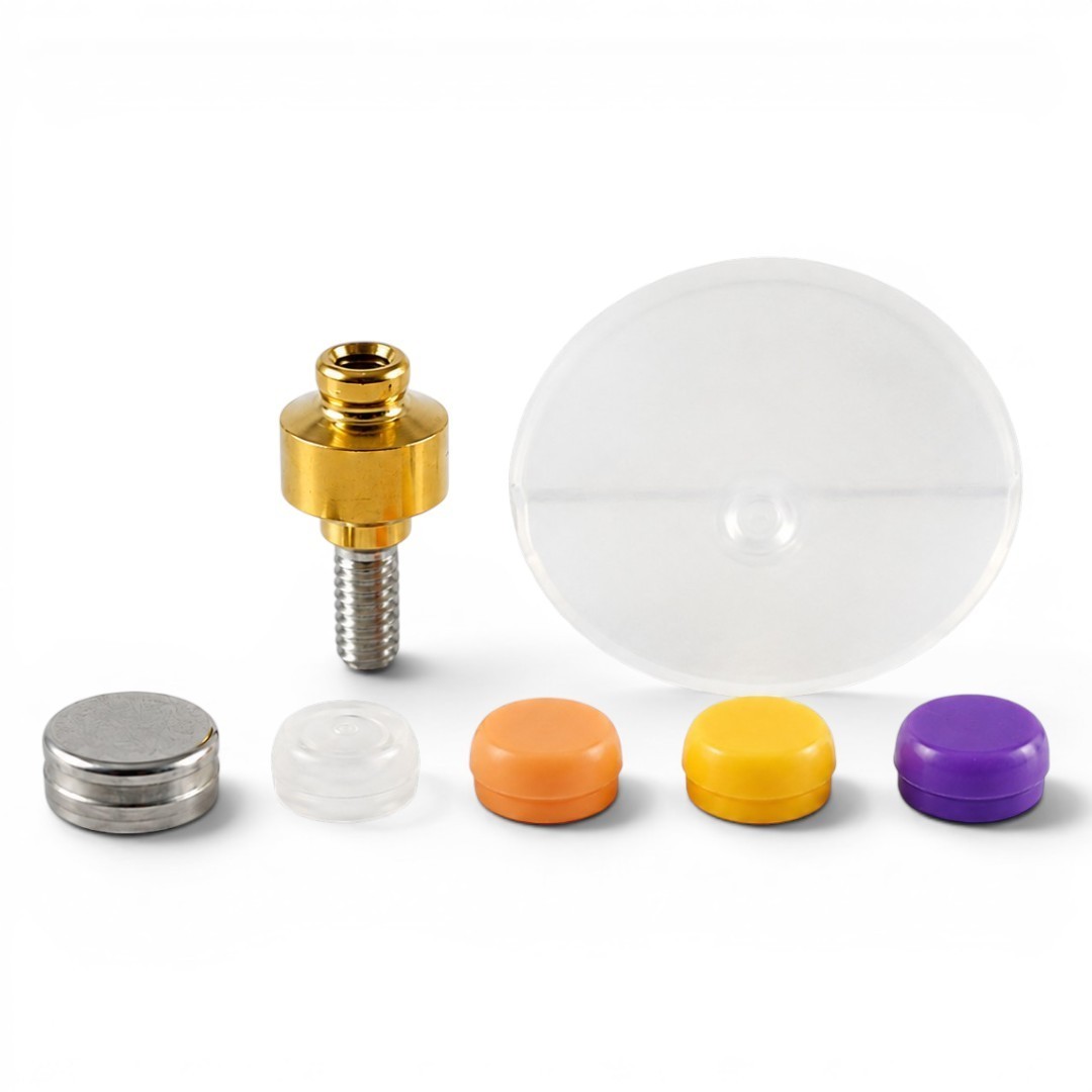 1x Rhein83 OT Equator Attachment Set Titanium Abutment with 4 Retention Caps