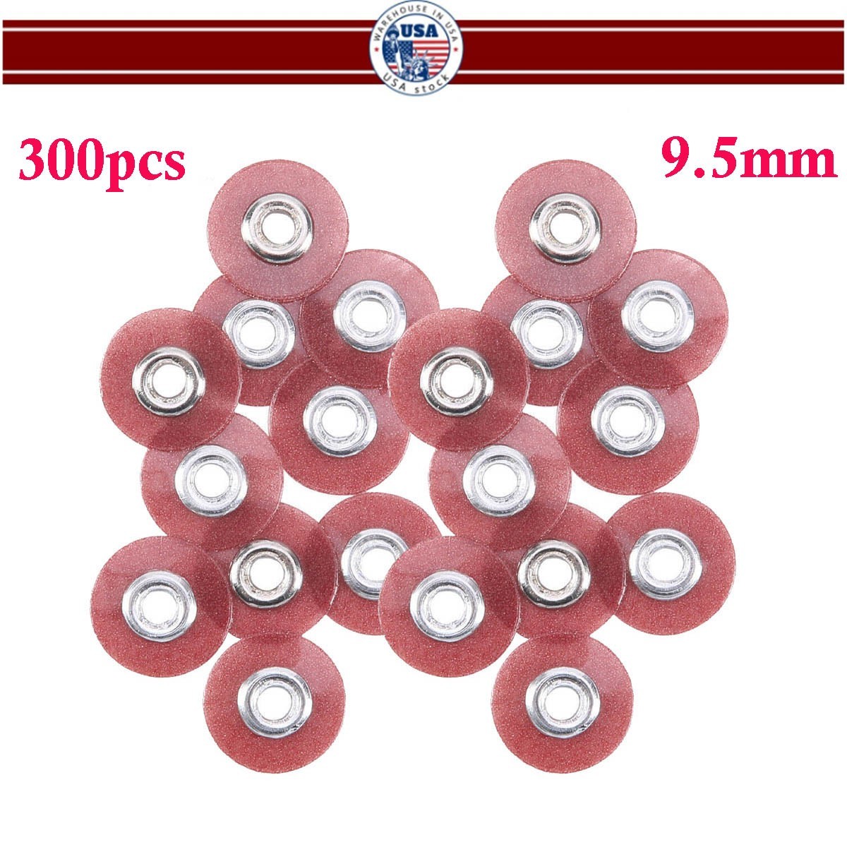 300PCS Dental soflex discs Coarse Composite Finishing Polishing Discs 9.5mm