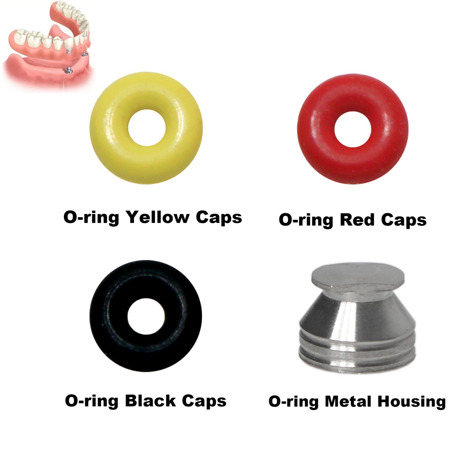 US Dental Implant O-ring Kit for Hiossen Osstem Ball Attachment Abutments