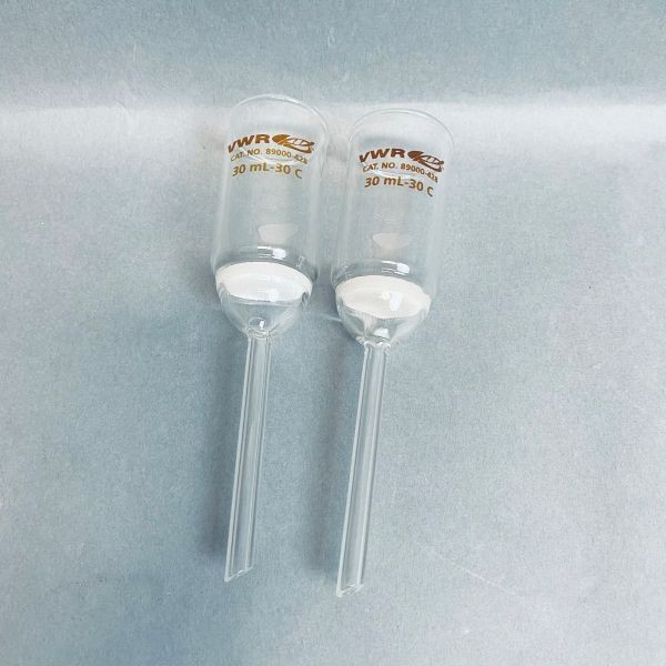 VWR Buchner Filter Funnel 30 ml Coarse Frit Lot of 2 Funnels
