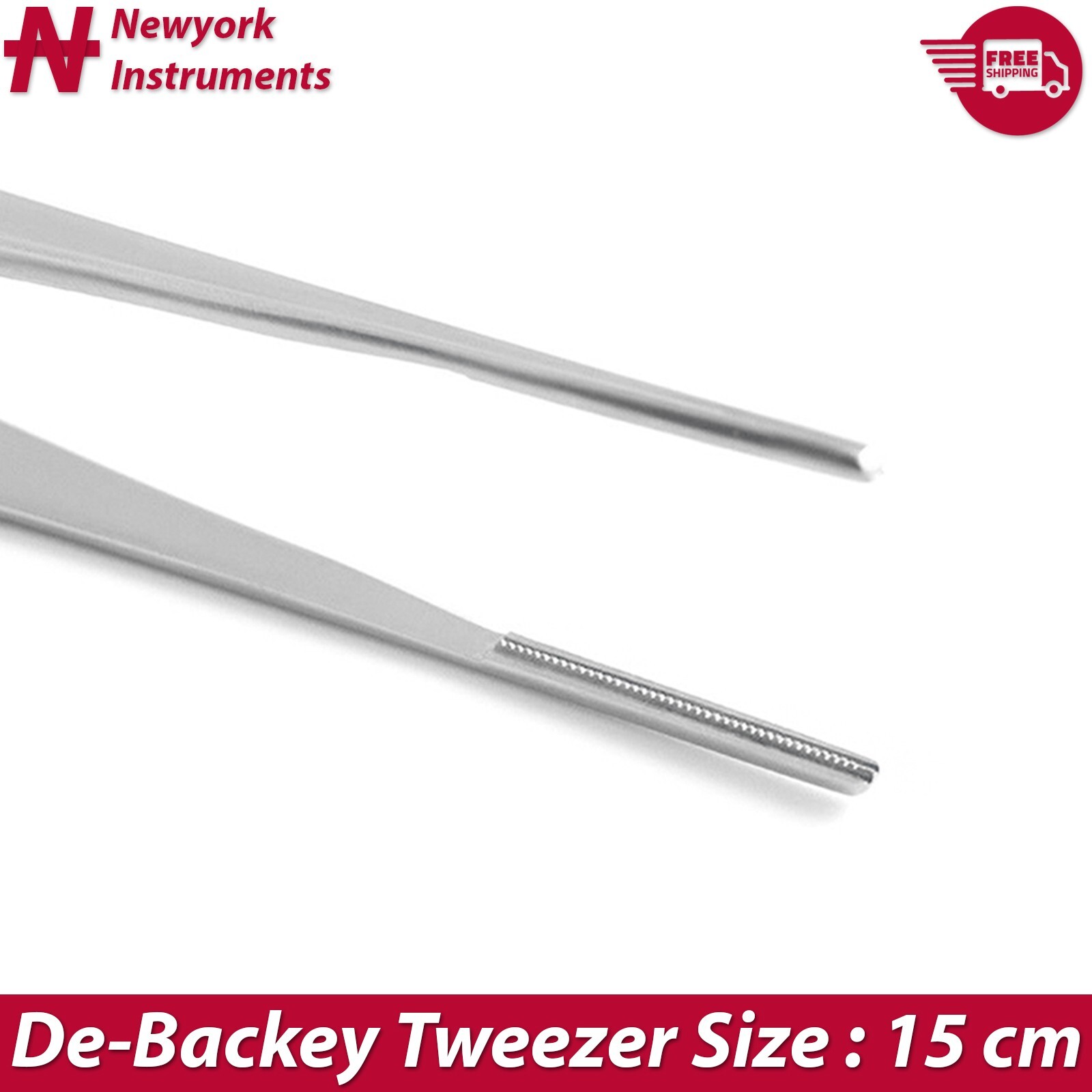 Debakey Surgical Tissue Forceps Vascular Procedures Tweezers 15 cm Set of 2 New