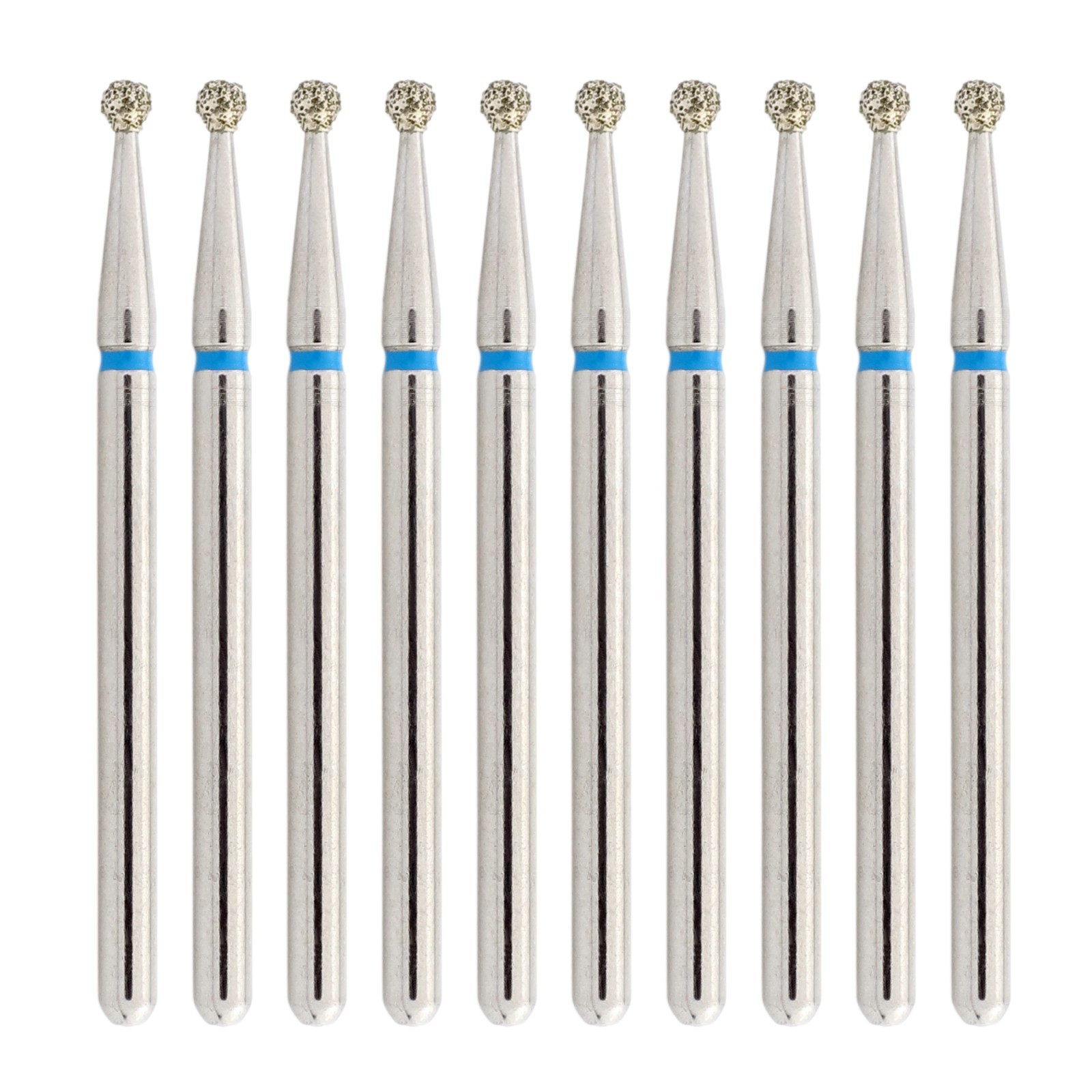 Dental Diamond Burs 801 FG Round Ball Bur Long Surgical Length For High Speed