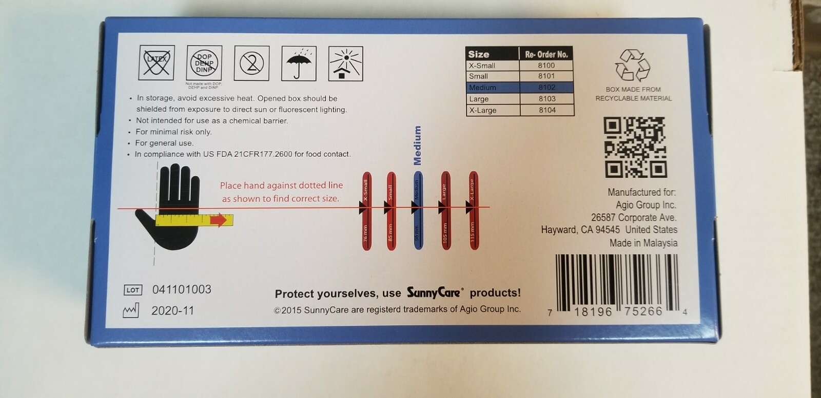 100qty Nitrile Gloves Size Medium Blue Color w/ FREE Shipping!