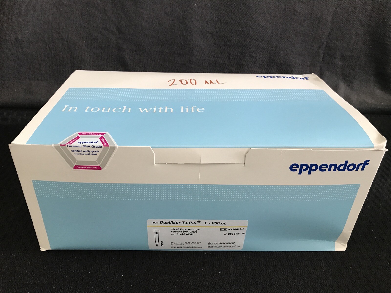 (960) EPPENDORF ep Dualfilter TIPS 200uL Forensic DNA Pipet Tip 10×96 0030078837