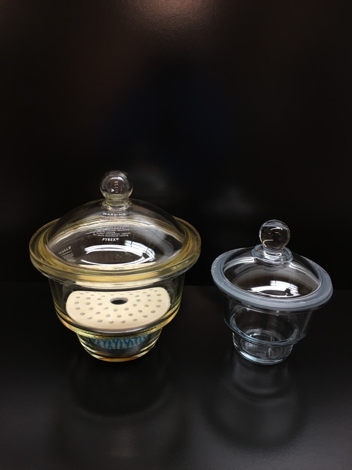 Corning Pyrex Cat No 3081 Glass Desiccators Lot 2 PCS