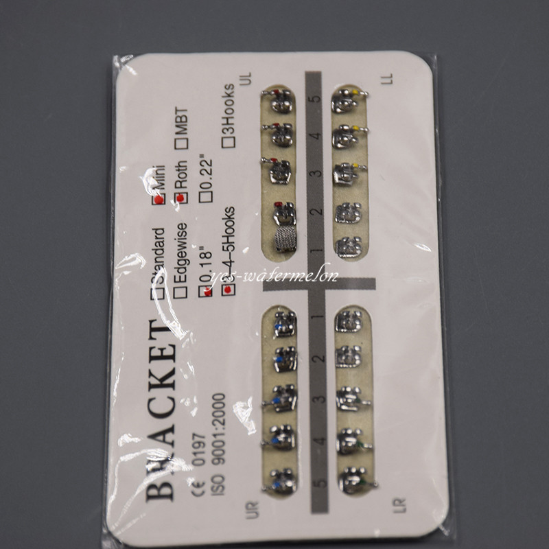 1 Pack Dental Orthodontics Brackets Braces Mini Roth 018 345 Hooks 20 Pcs/Set