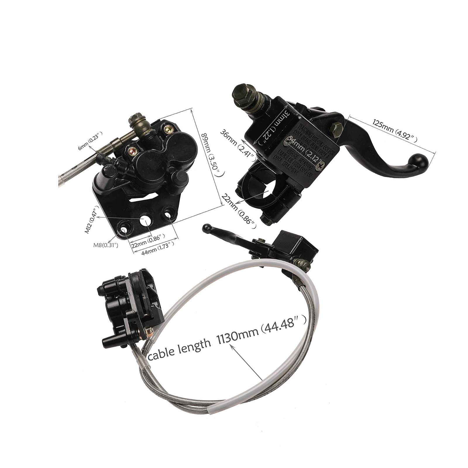 Upside Down 735mm Front Forks Triple Tree Clamps Brake Axle Pit Bike 110cc 233mm