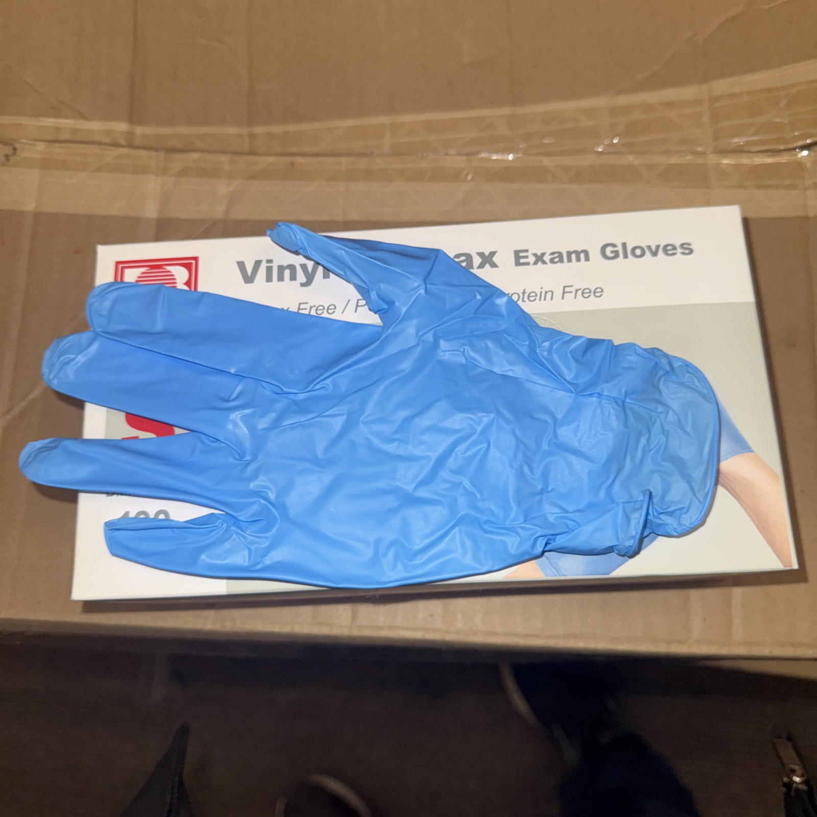 Basic Vinyl Synmax Exam Gloves Small BMPF 3001 Latex Free/Powder Free/Protein Fr