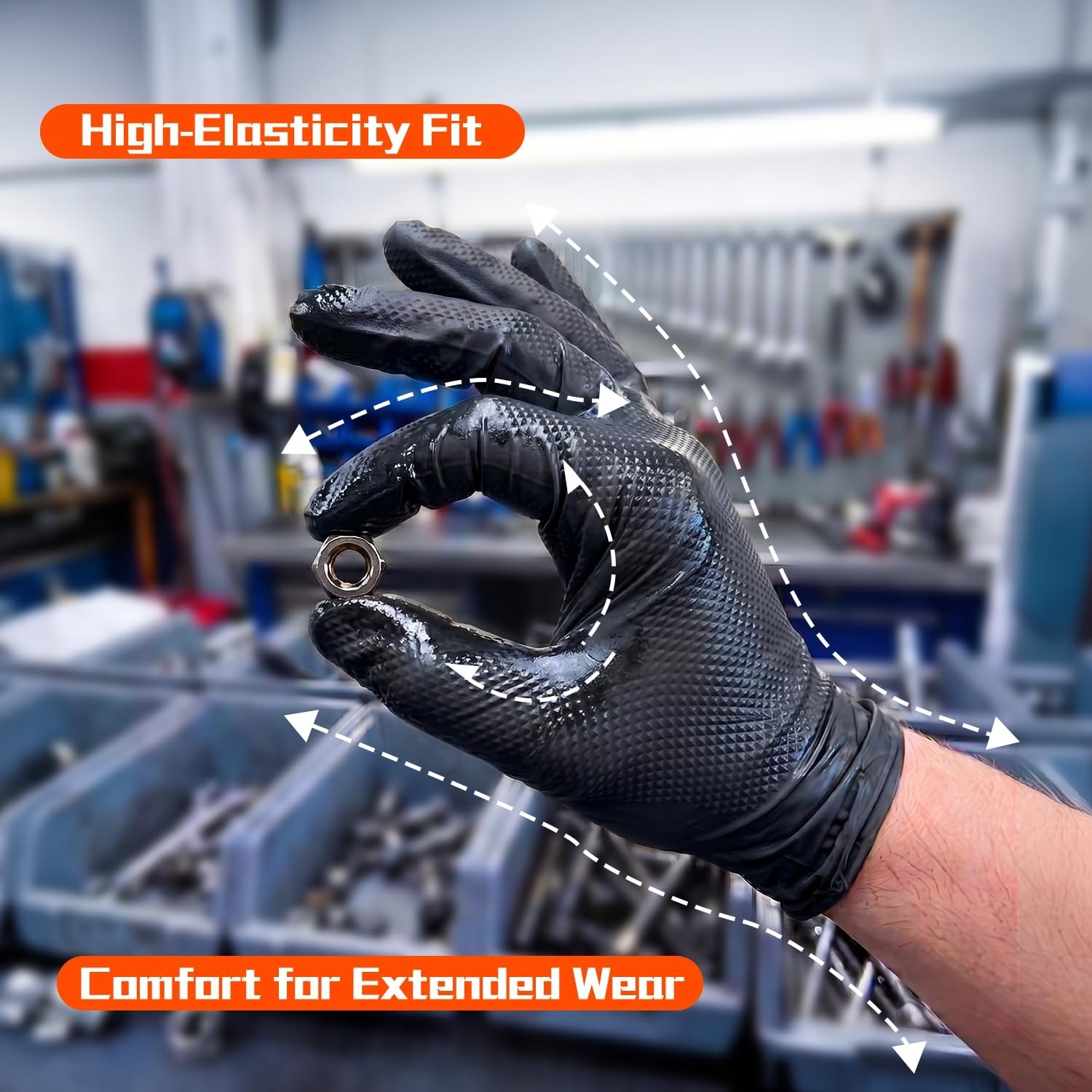 Heavy Duty Industrial Nitrile Gloves – Latex Free