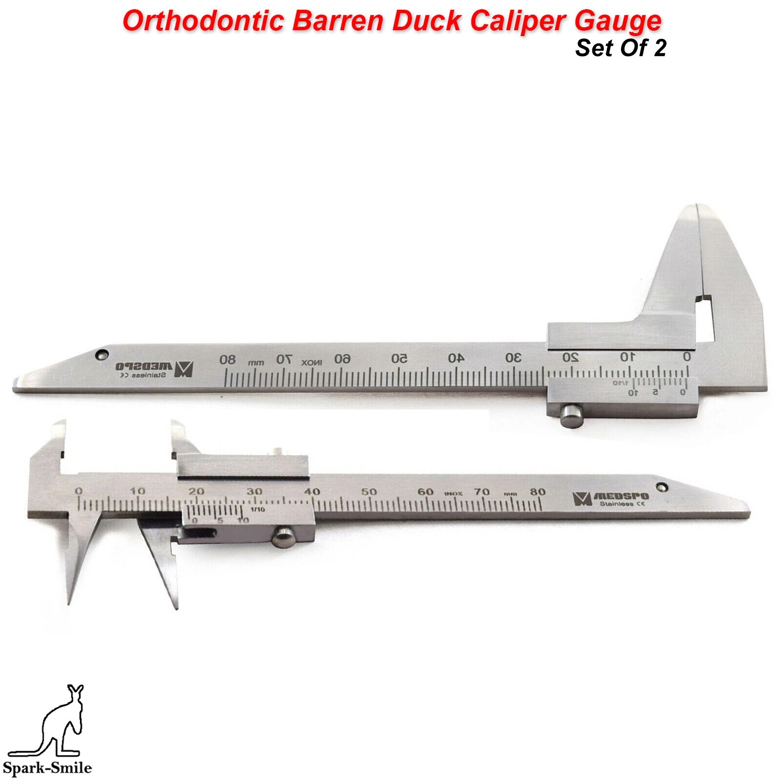 Ortho Duck Barren Double Head Caliper Measuring Gauge Dental Implant Instruments