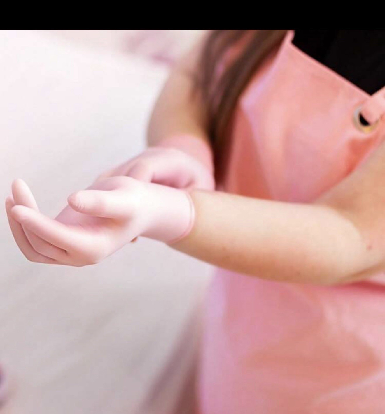 4pc/50pcs/100pcs Pink Nitrile Gloves Disposable Latex Free Cleaning Salon
