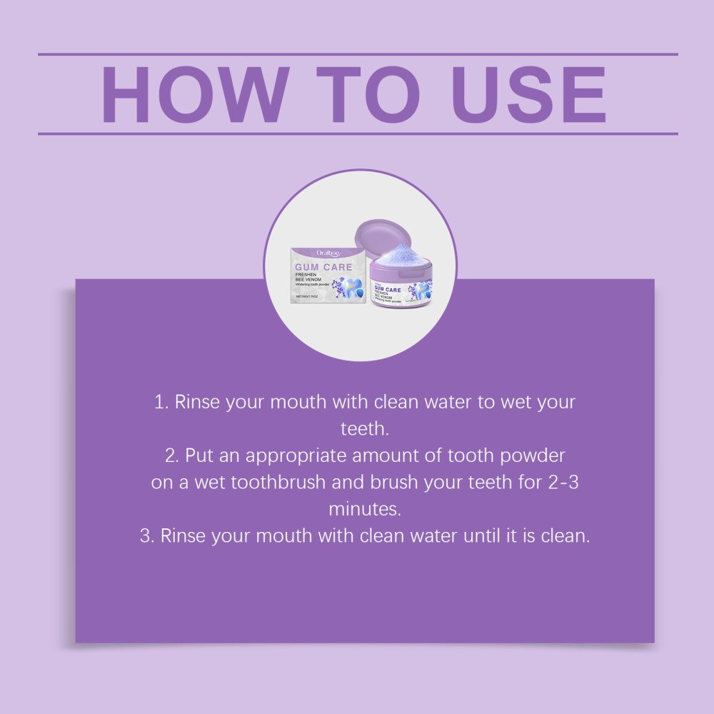 bee venom ple tooth powder fo delicate clean tooth stains