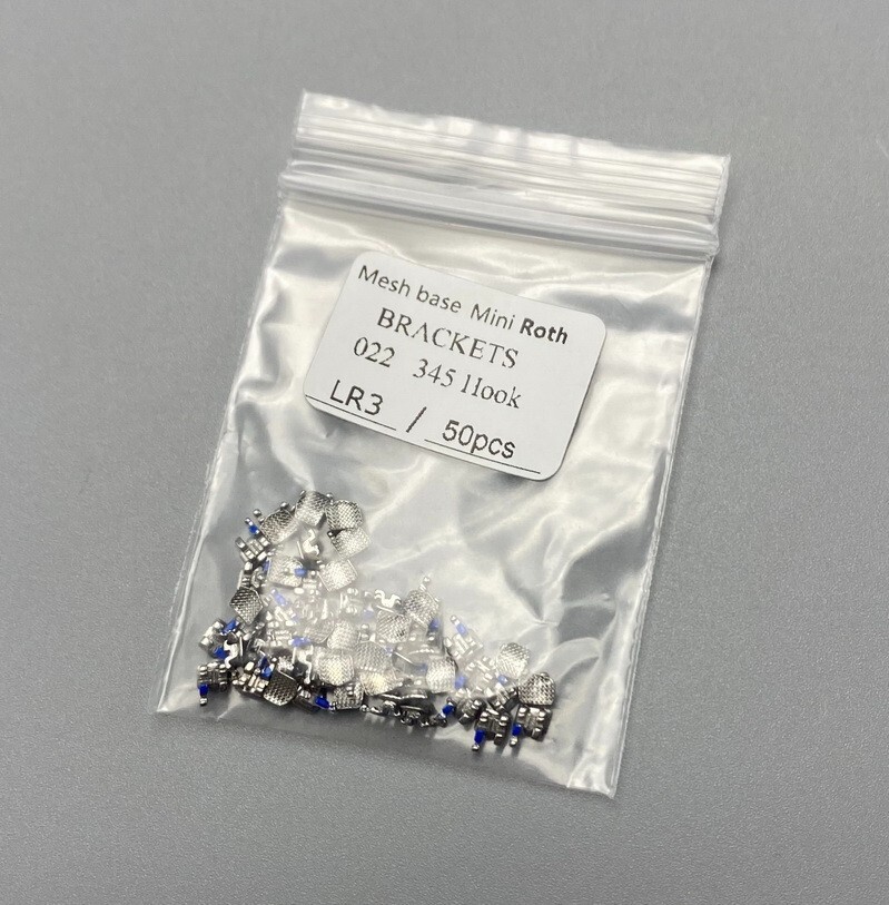 100Pcs Dental Orthodontic Brackets Braces Mini Roth 022 Slot Hooks 345