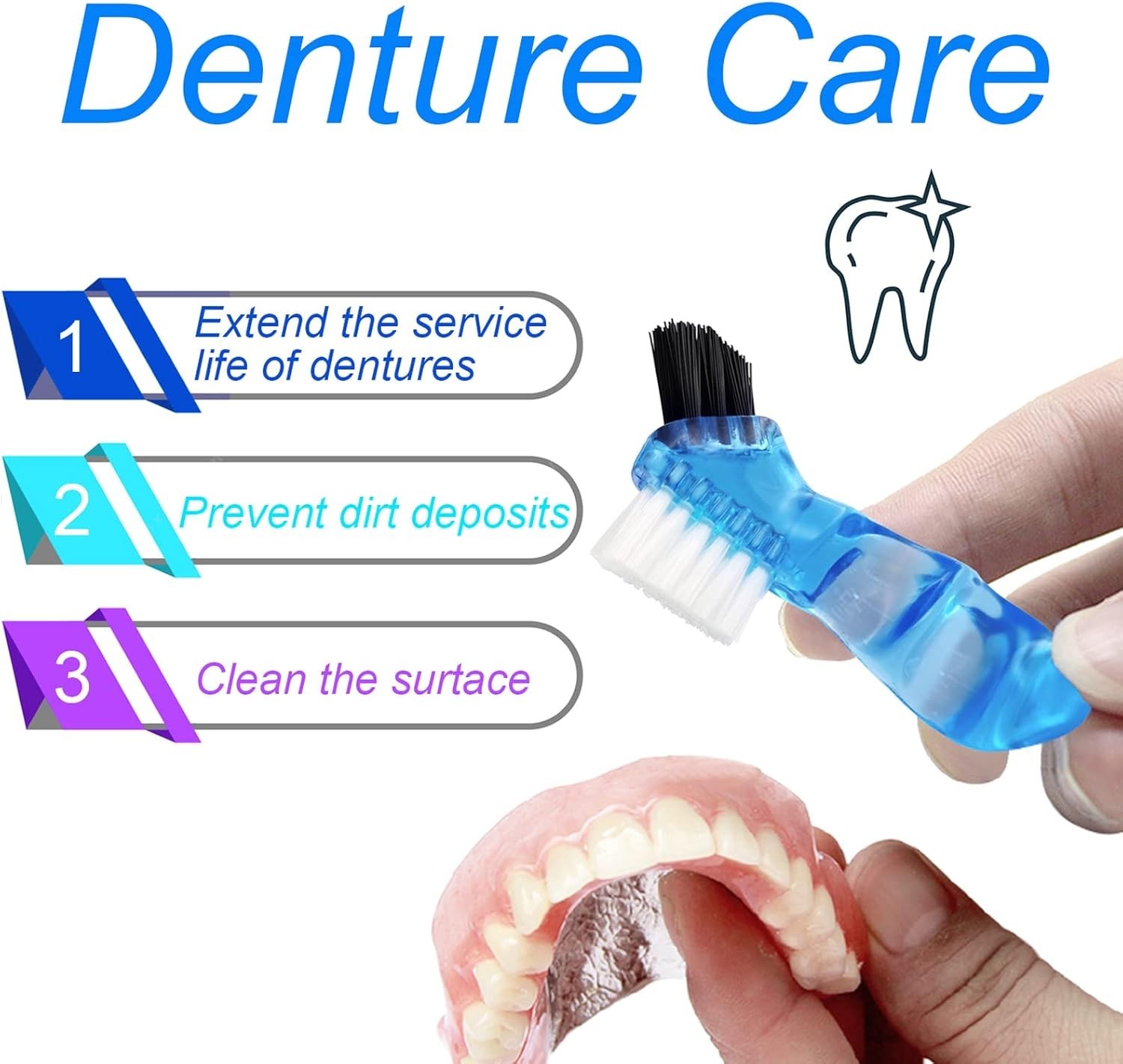 Black Denture Soaking Container Partial Denture Case, Orthodontic Retainer Cl…