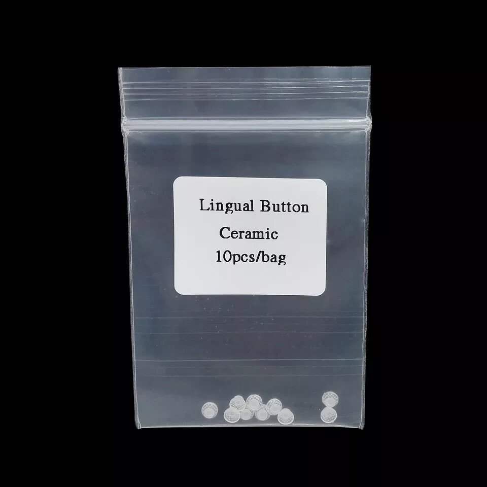 Dental Lingual Button Ceramic Clear Invisable Retainer Aligner Bondable Round