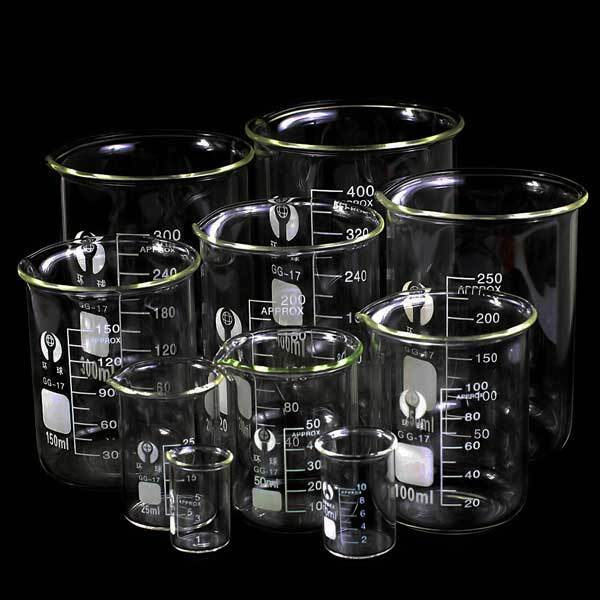 5ml – 3000ml Laboratory Borosilicate Glass Beakers High Chemistry stability