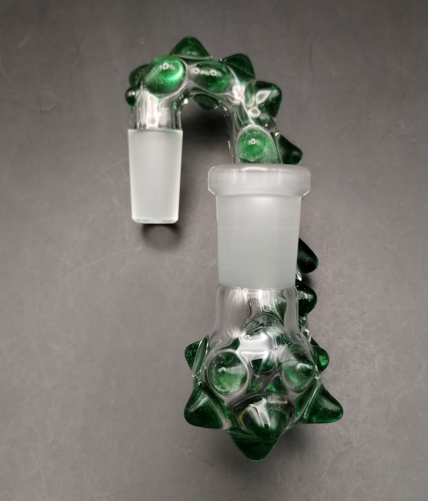 14mm Sparkle Green Glass Drop Down Attachment Adapter
