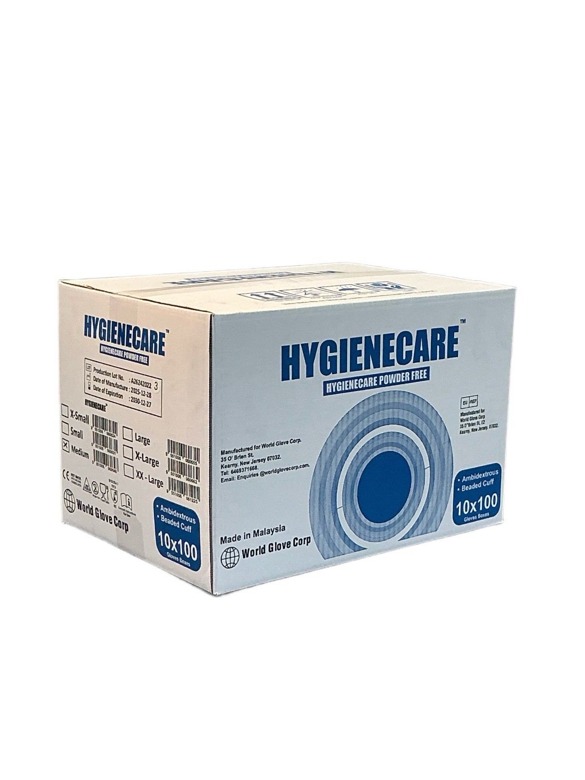 Black Nitrile , Medium 4g ,Foodservice Nail SalonPowder Free”HYGIENECARE” ELITE